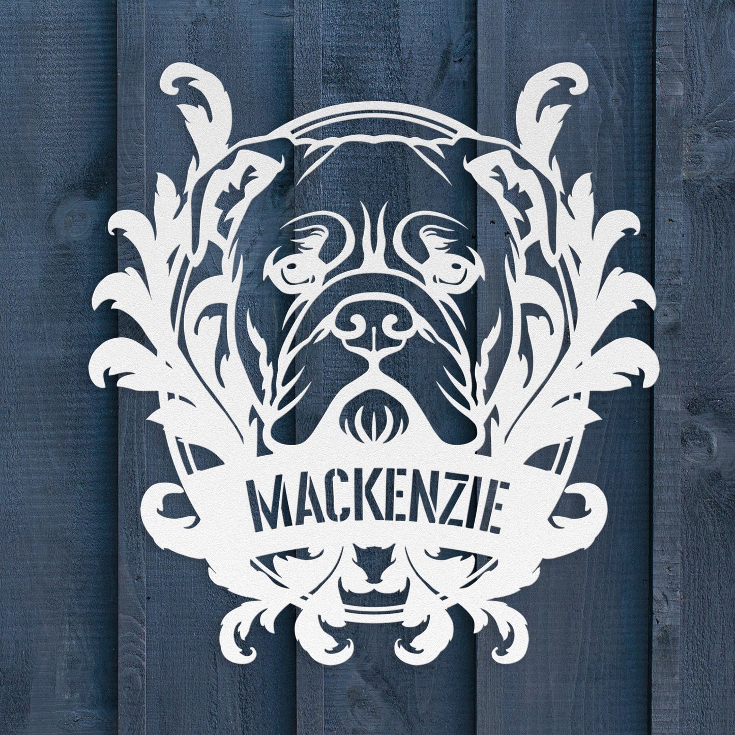 Bulldog Family Name Metal Sign - BullyBellyMetal Sign