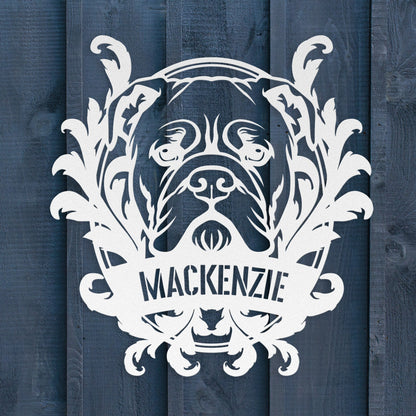 Bulldog Family Name Metal Sign - BullyBellyMetal Sign