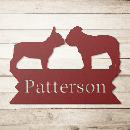 Bulldog International Relations Metal Porch Sign - BullyBellyMetal Sign