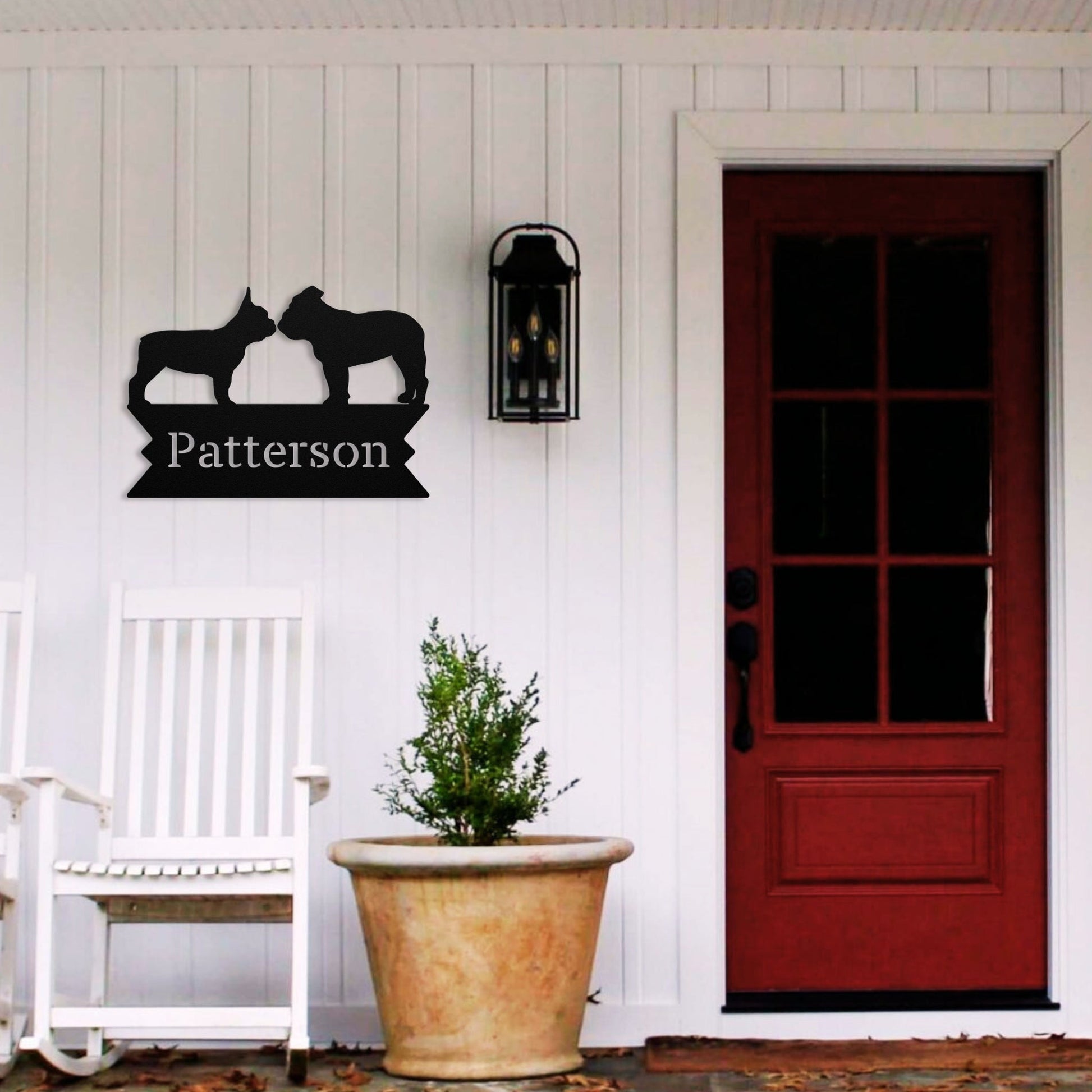 Bulldog International Relations Metal Porch Sign - BullyBellyMetal Sign