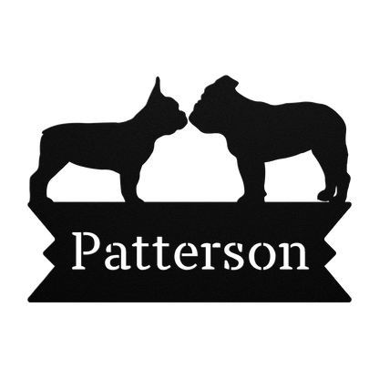 Bulldog International Relations Metal Porch Sign - BullyBellyMetal Sign