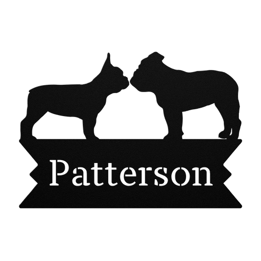 Bulldog International Relations Metal Porch Sign - BullyBellyMetal Sign