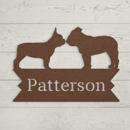 Bulldog International Relations Metal Porch Sign - BullyBellyMetal Sign