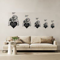 Bulldog Love Story Metal Art - BullyBellyWall Art