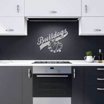 Bulldog Nation Metal Wall Sign - BullyBellyMetal Sign