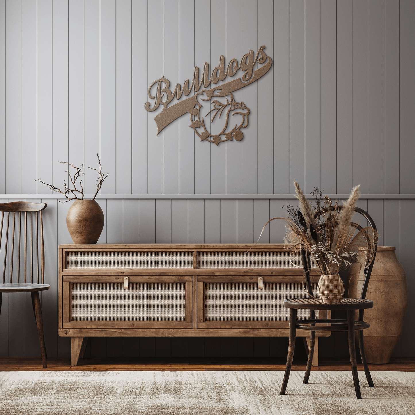 Bulldog Nation Metal Wall Sign - BullyBellyMetal Sign