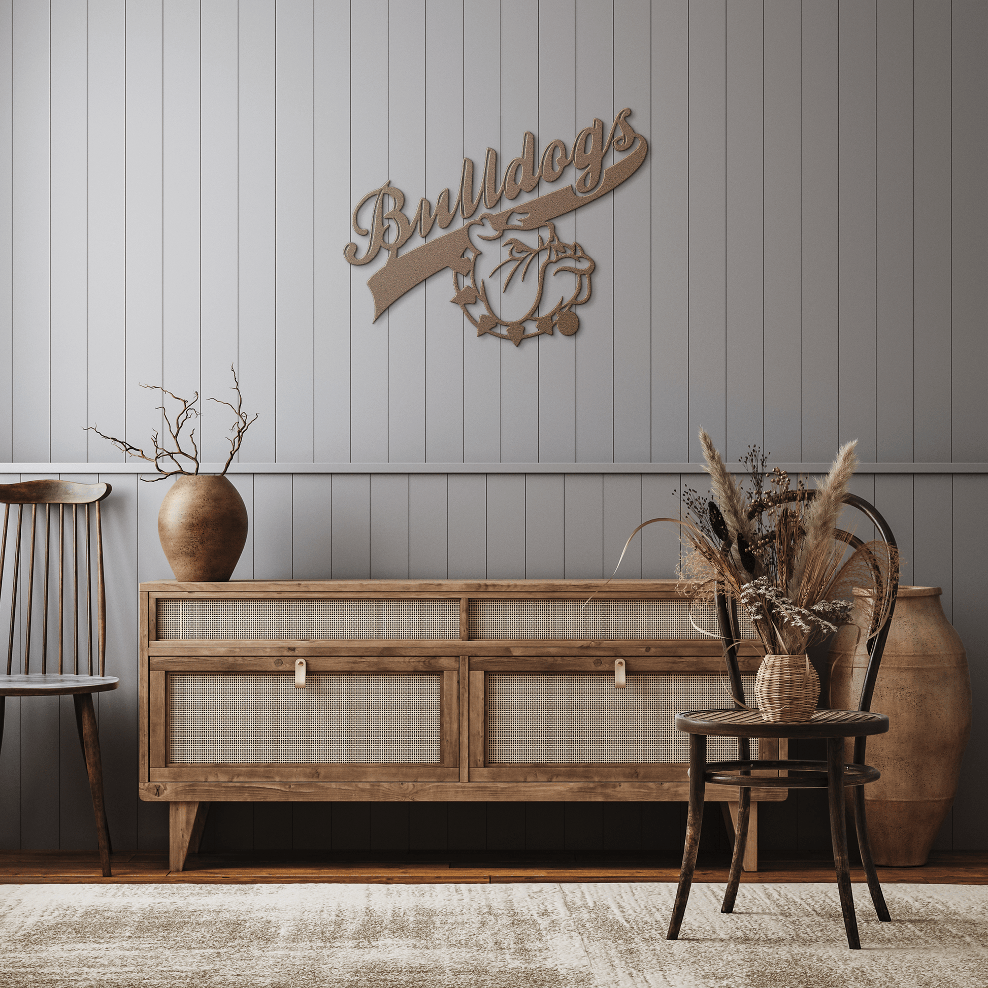 Bulldog Nation Metal Wall Sign - BullyBellyMetal Sign