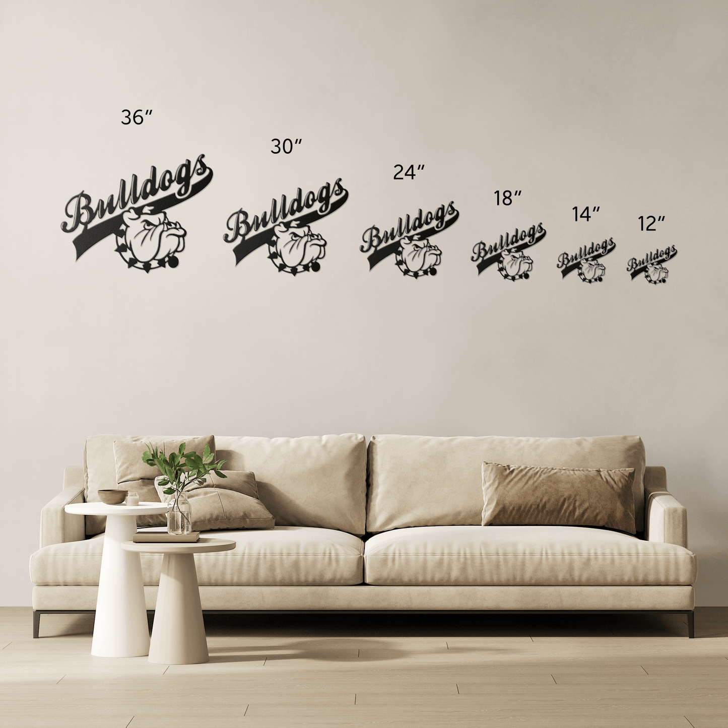 Bulldog Nation Metal Wall Sign - BullyBellyMetal Sign