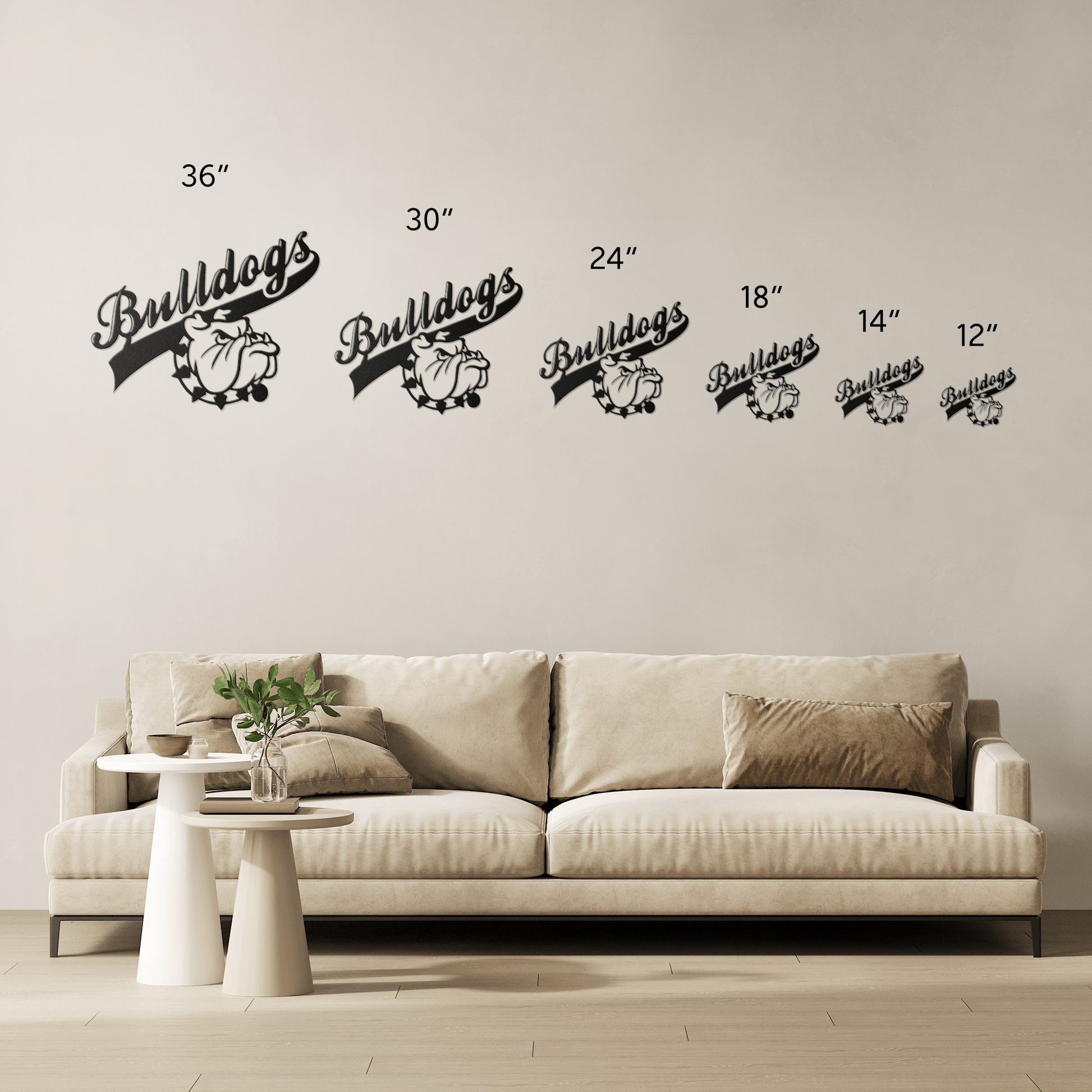 Bulldog Nation Metal Wall Sign - BullyBellyMetal Sign