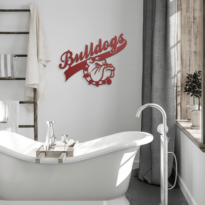 Bulldog Nation Metal Wall Sign - BullyBellyMetal Sign