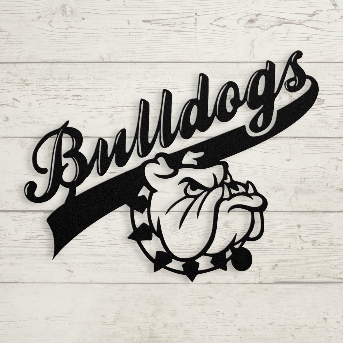 Bulldog Nation Metal Wall Sign - BullyBellyMetal Sign