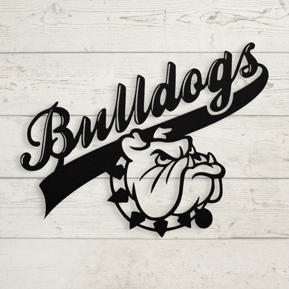 Bulldog Nation Metal Wall Sign - BullyBellyMetal Sign