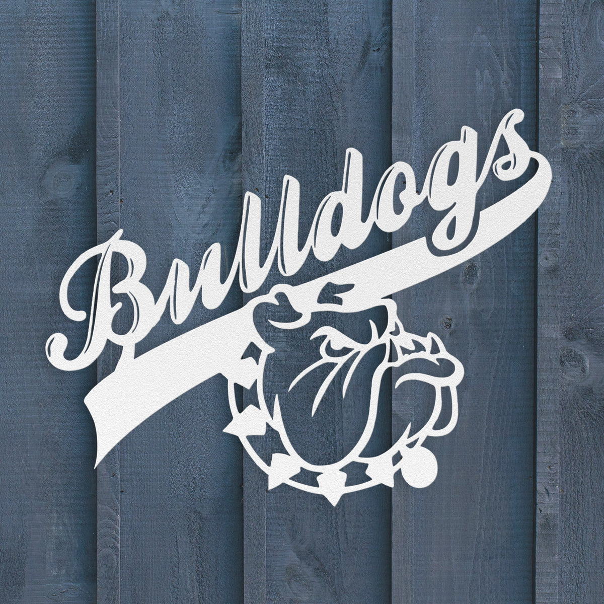 Bulldog Nation Metal Wall Sign - BullyBellyMetal Sign