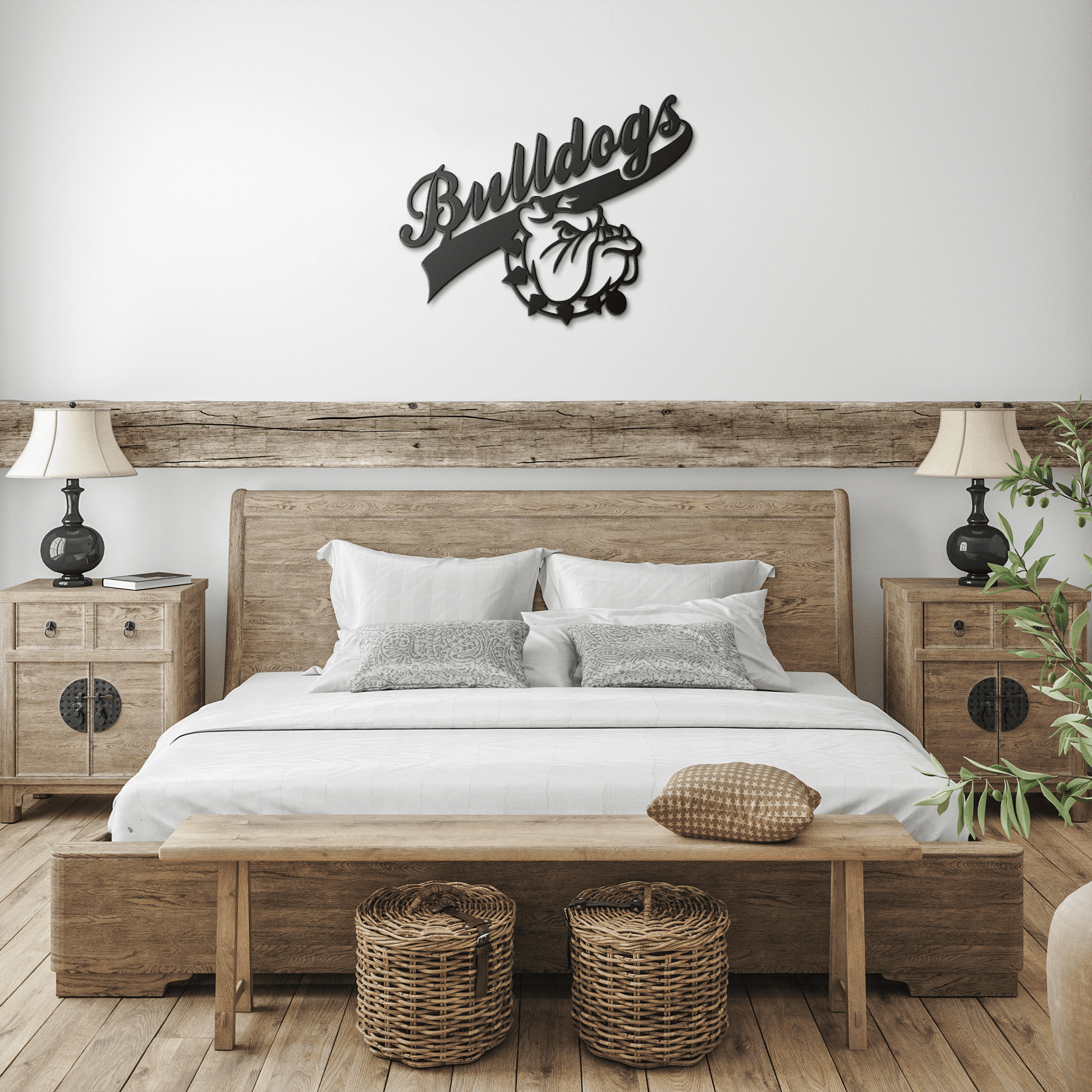 Bulldog Nation Metal Wall Sign - BullyBellyMetal Sign
