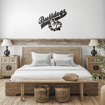 Bulldog Nation Metal Wall Sign - BullyBellyMetal Sign