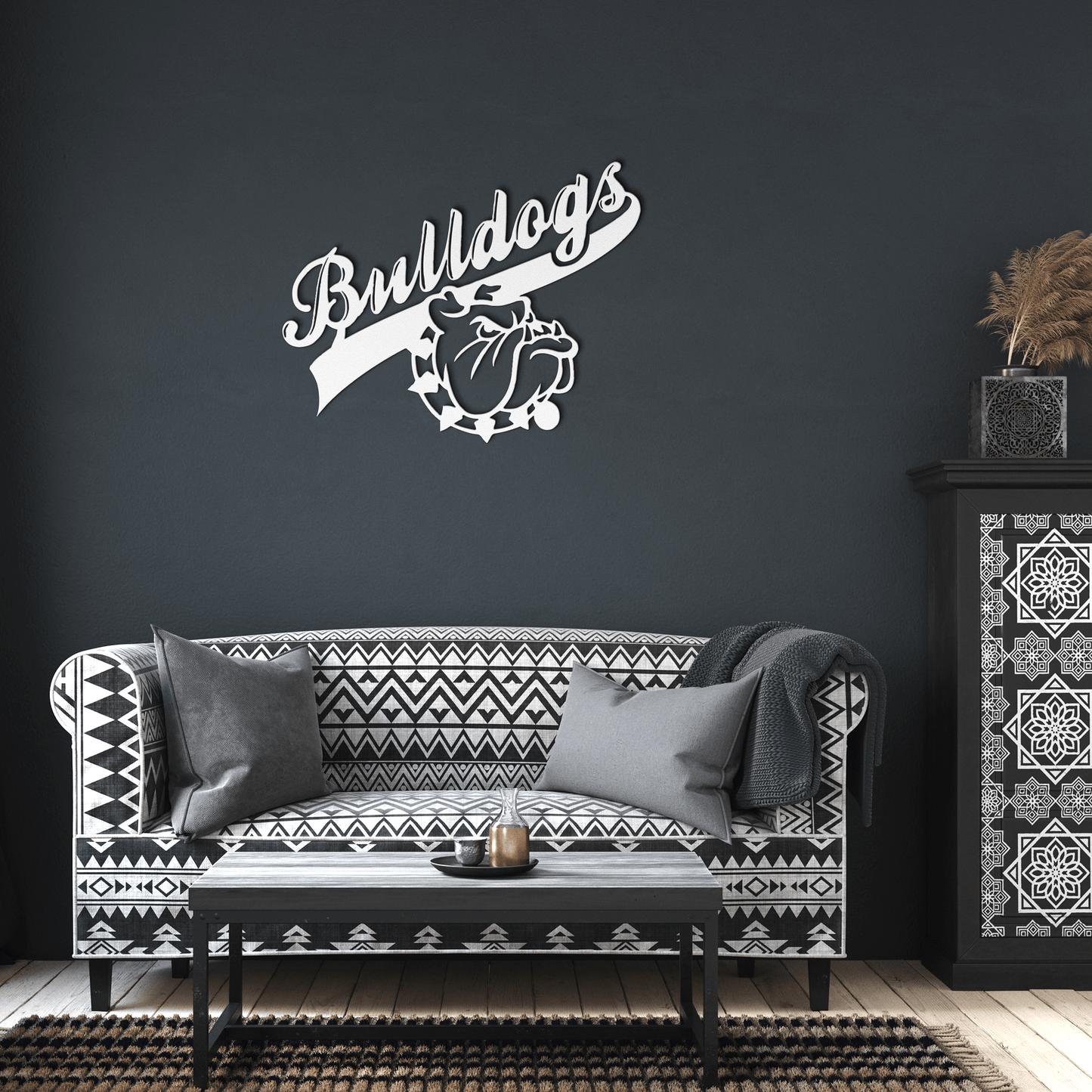 Bulldog Nation Metal Wall Sign - BullyBellyMetal Sign