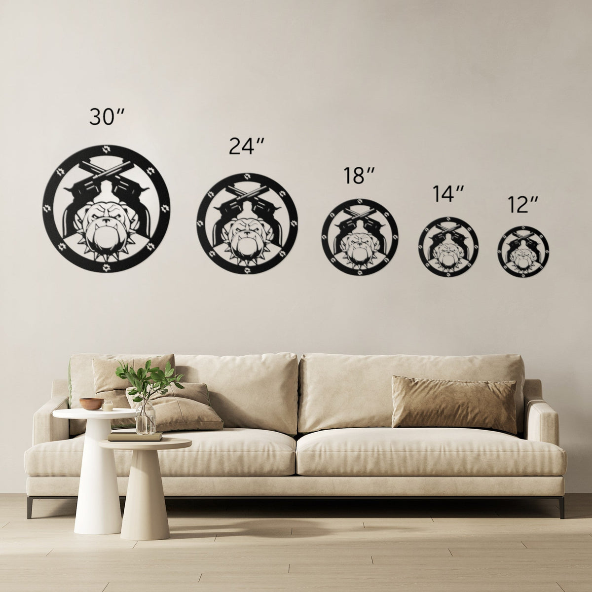 Bulldogs and Ammo Metal Sign - BullyBellyWall Art