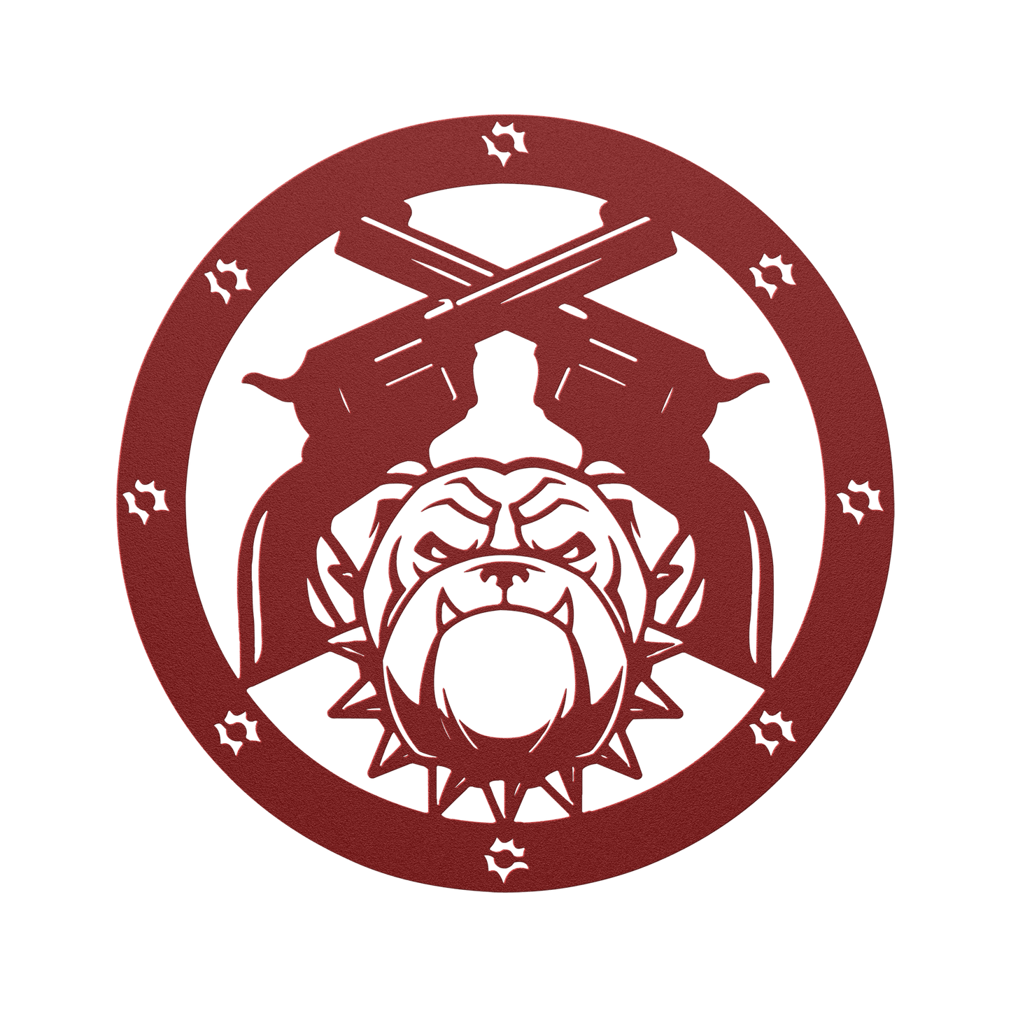 Bulldogs and Ammo Metal Wall Sign - BullyBellyMetal Sign