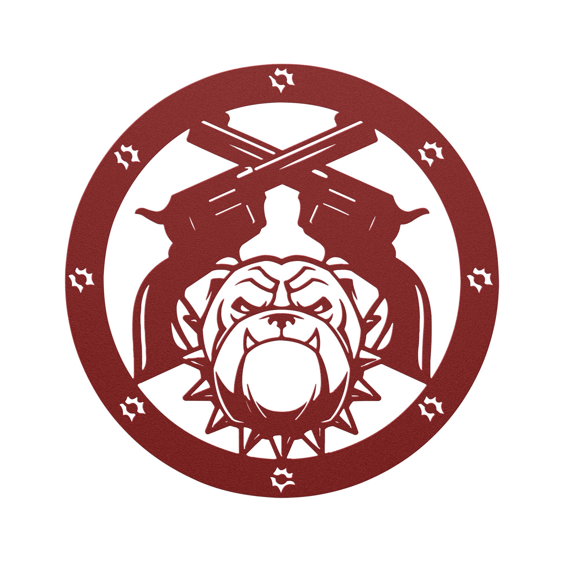 Bulldogs and Ammo Metal Wall Sign - BullyBellyMetal Sign