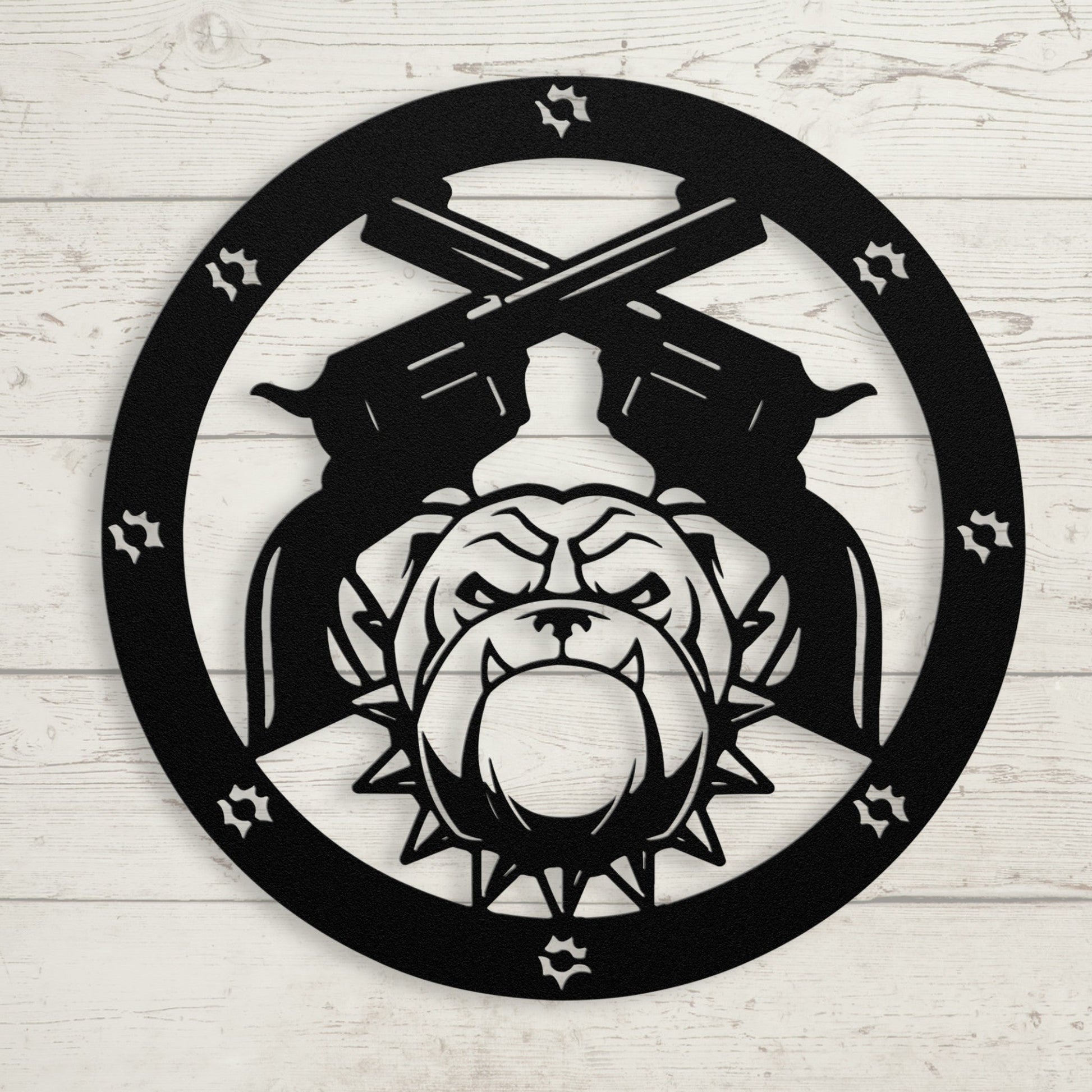 Bulldogs and Ammo Metal Wall Sign - BullyBellyMetal Sign