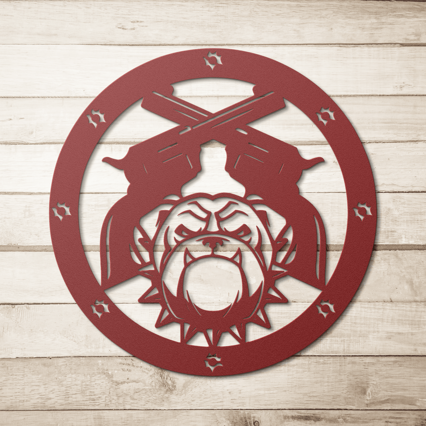 Bulldogs and Ammo Metal Wall Sign - BullyBellyMetal Sign