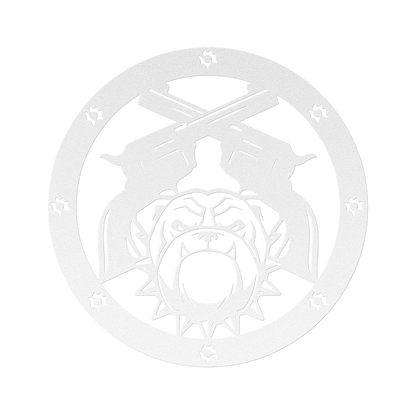 Bulldogs and Ammo Metal Wall Sign - BullyBellyMetal Sign