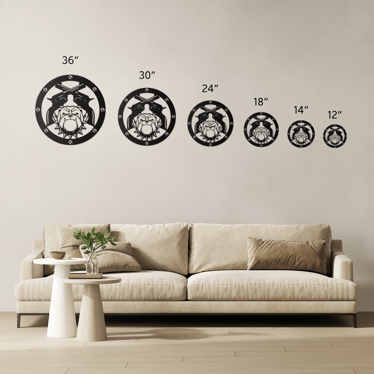 Bulldogs and Ammo Metal Wall Sign - BullyBellyMetal Sign
