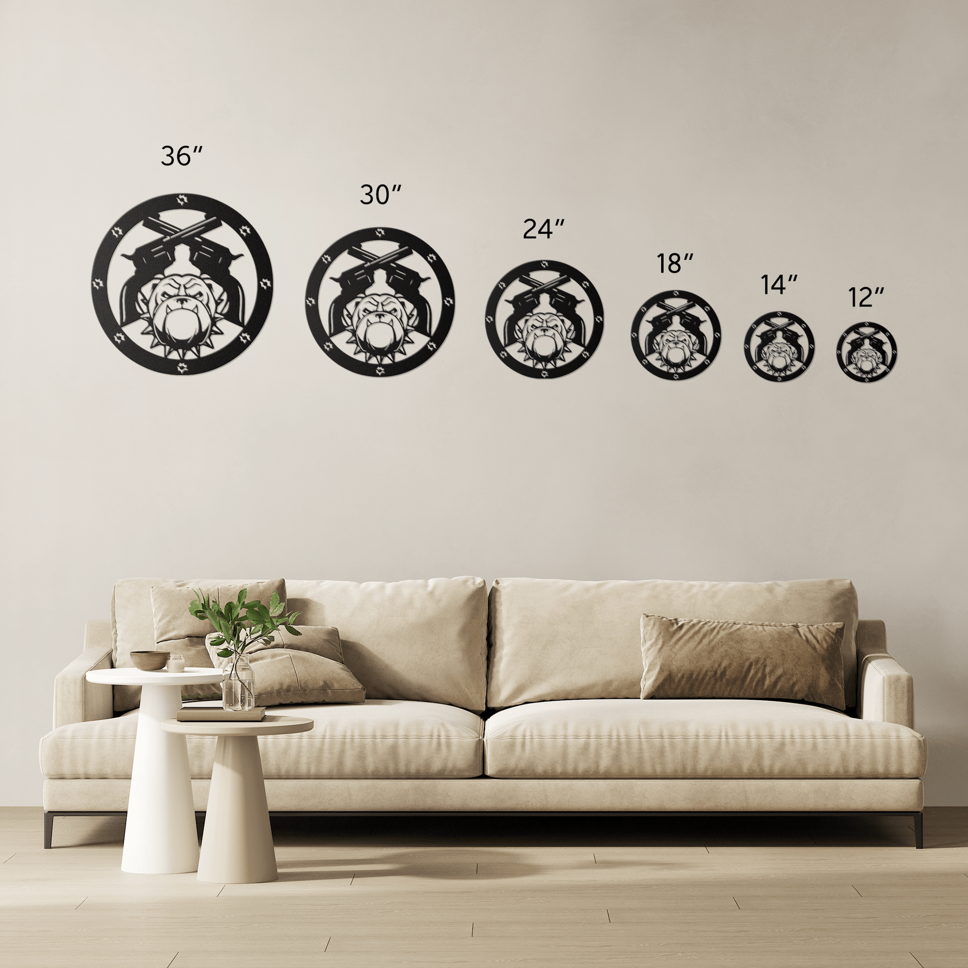 Bulldogs and Ammo Metal Wall Sign - BullyBellyMetal Sign