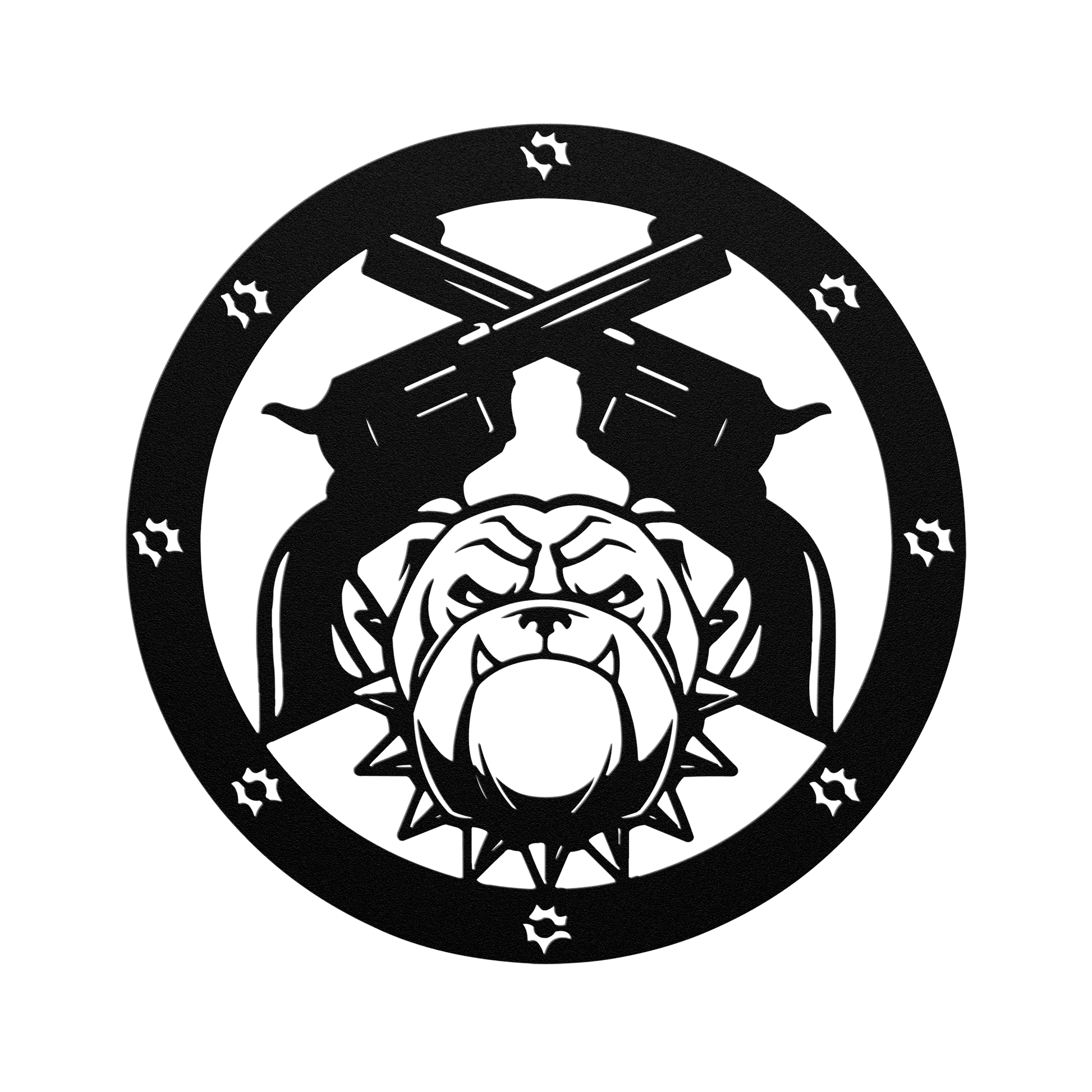 Bulldogs and Ammo Metal Wall Sign - BullyBellyMetal Sign
