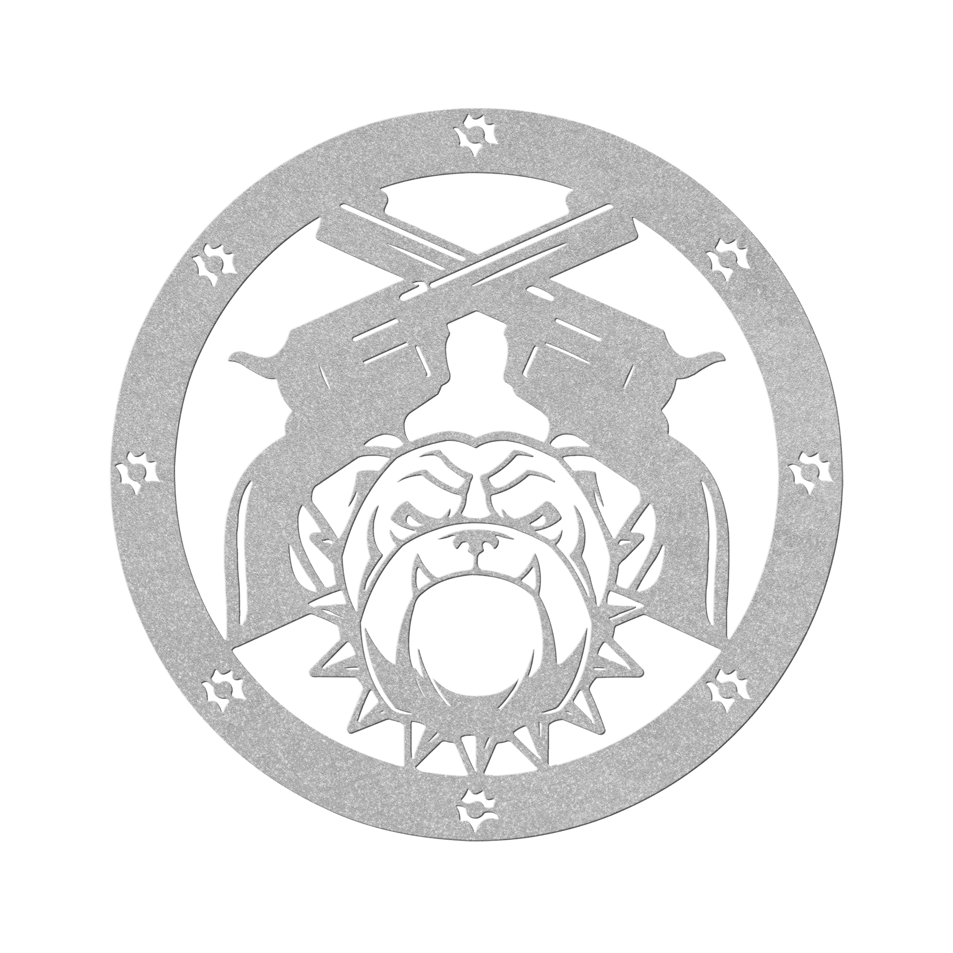 Bulldogs and Ammo Metal Wall Sign - BullyBellyMetal Sign