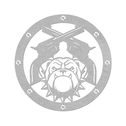 Bulldogs and Ammo Metal Wall Sign - BullyBellyMetal Sign