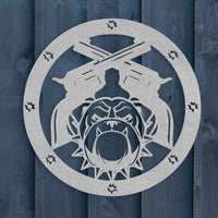 Bulldogs and Ammo - BullyBellyMetal Sign