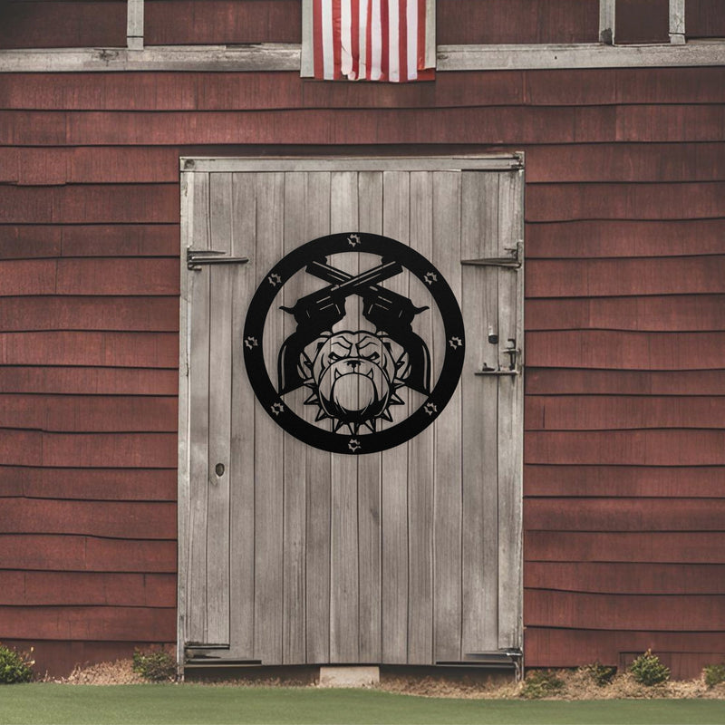 Bulldogs and Ammo - BullyBellyMetal Sign