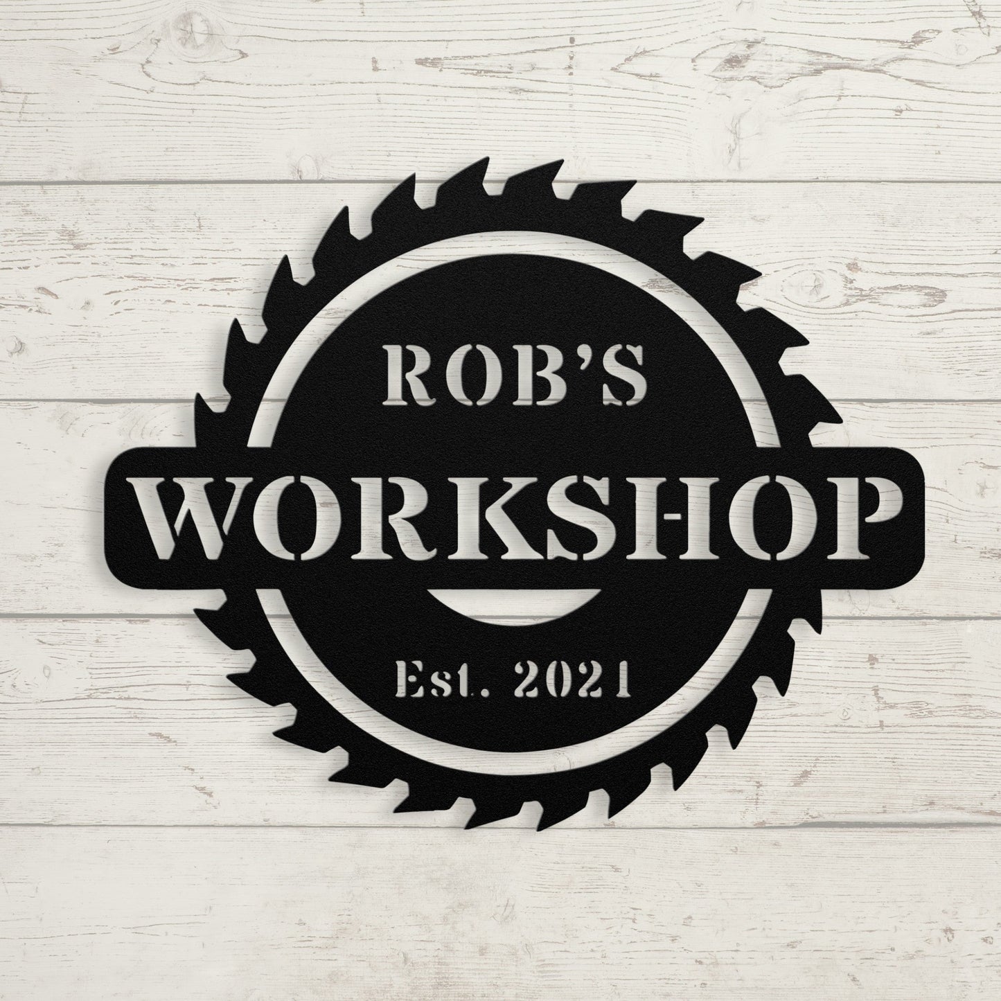 Circular Saw Metal Sign – Custom Workshop & Contractor Wall Art for Garage or Business - BullyBellyMetal Sign