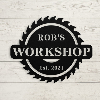 Circular Saw Metal Sign – Custom Workshop & Contractor Wall Art for Garage or Business - BullyBellyMetal Sign