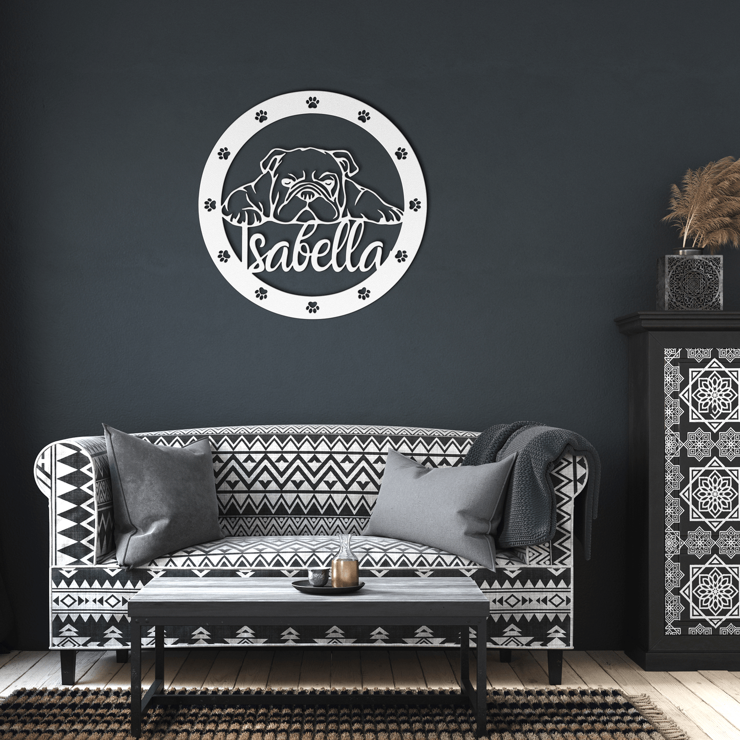 Claim Your Spot Bulldog Metal Wall Sign - BullyBellyMetal Sign