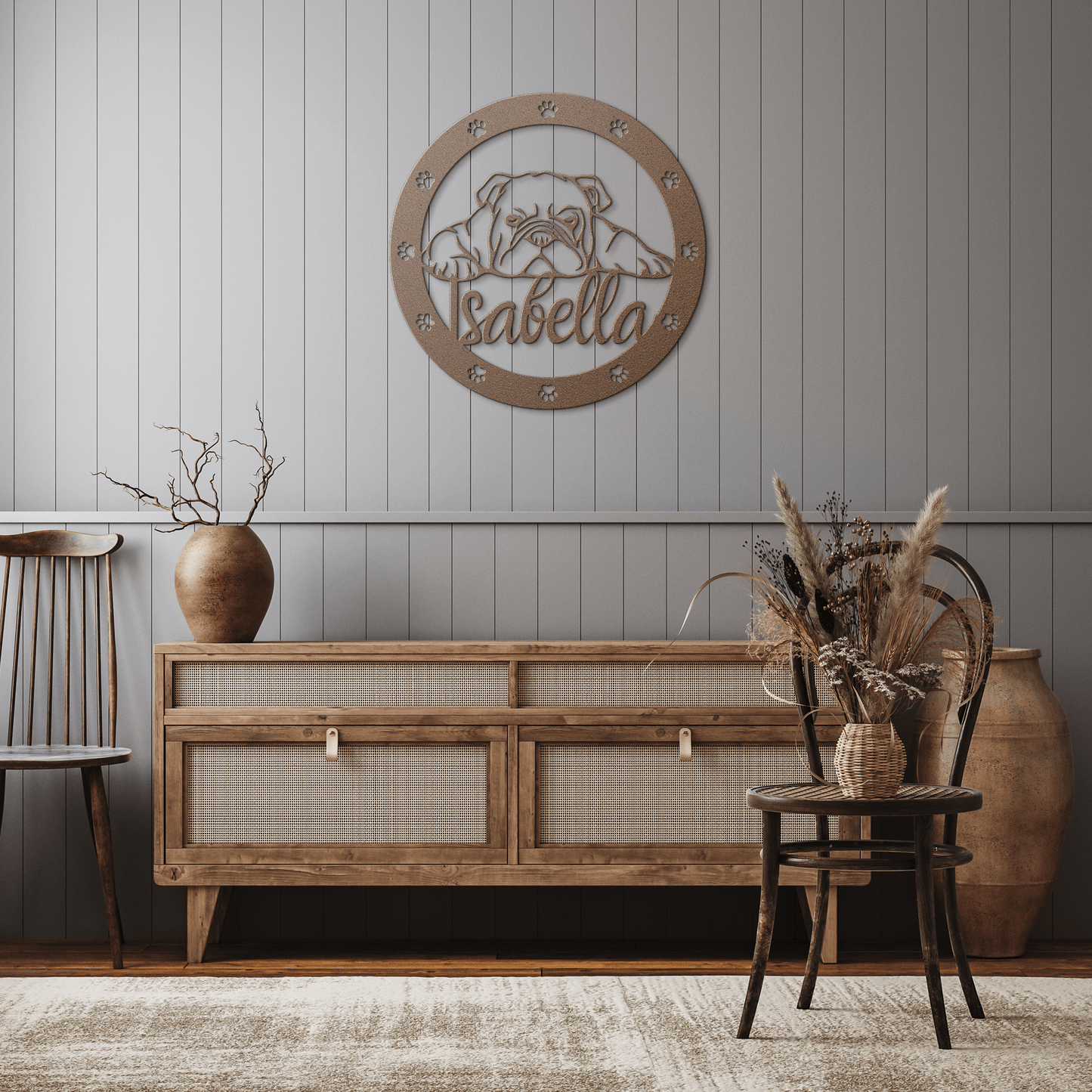 Claim Your Spot Bulldog Metal Wall Sign - BullyBellyMetal Sign
