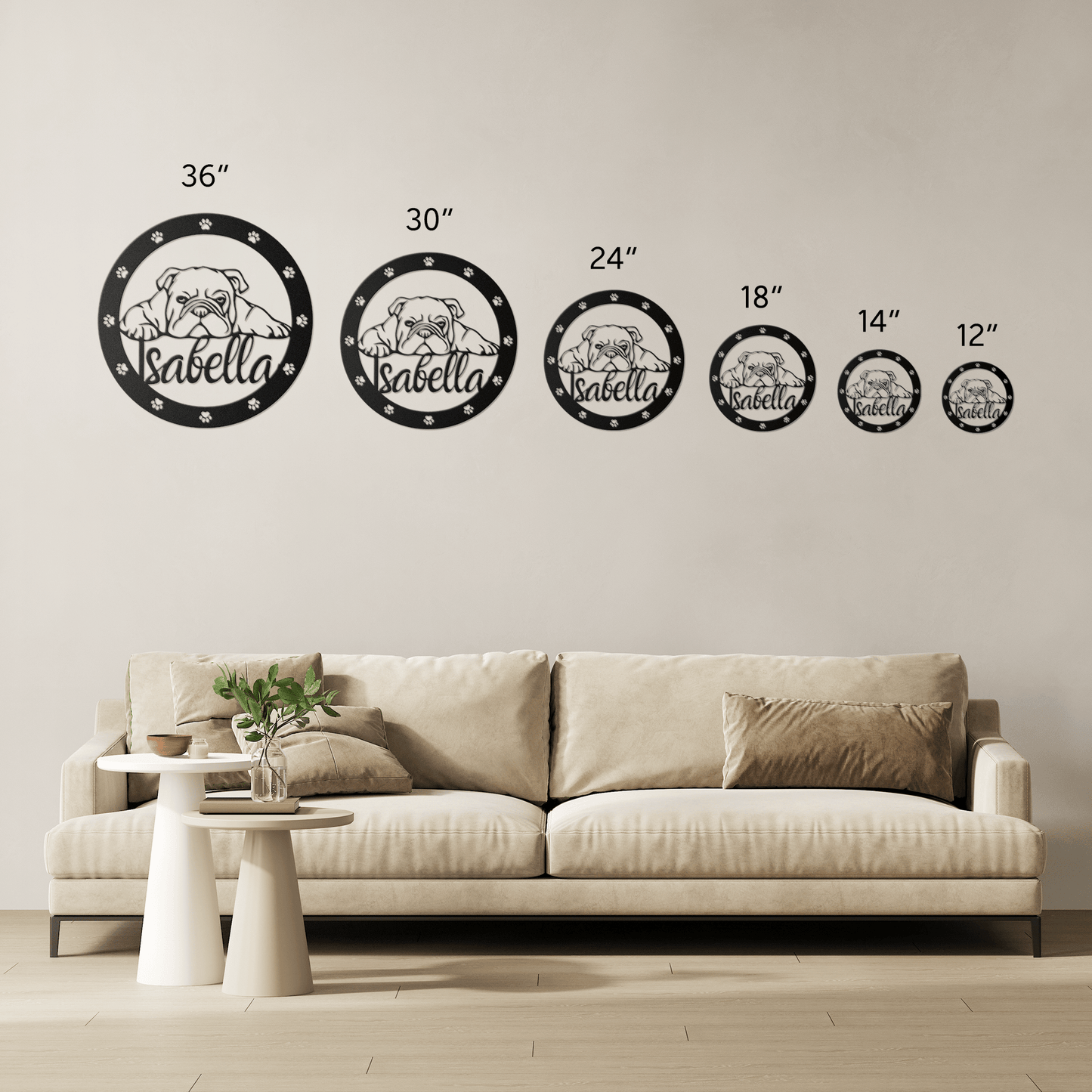 Claim Your Spot Bulldog Metal Wall Sign - BullyBellyMetal Sign
