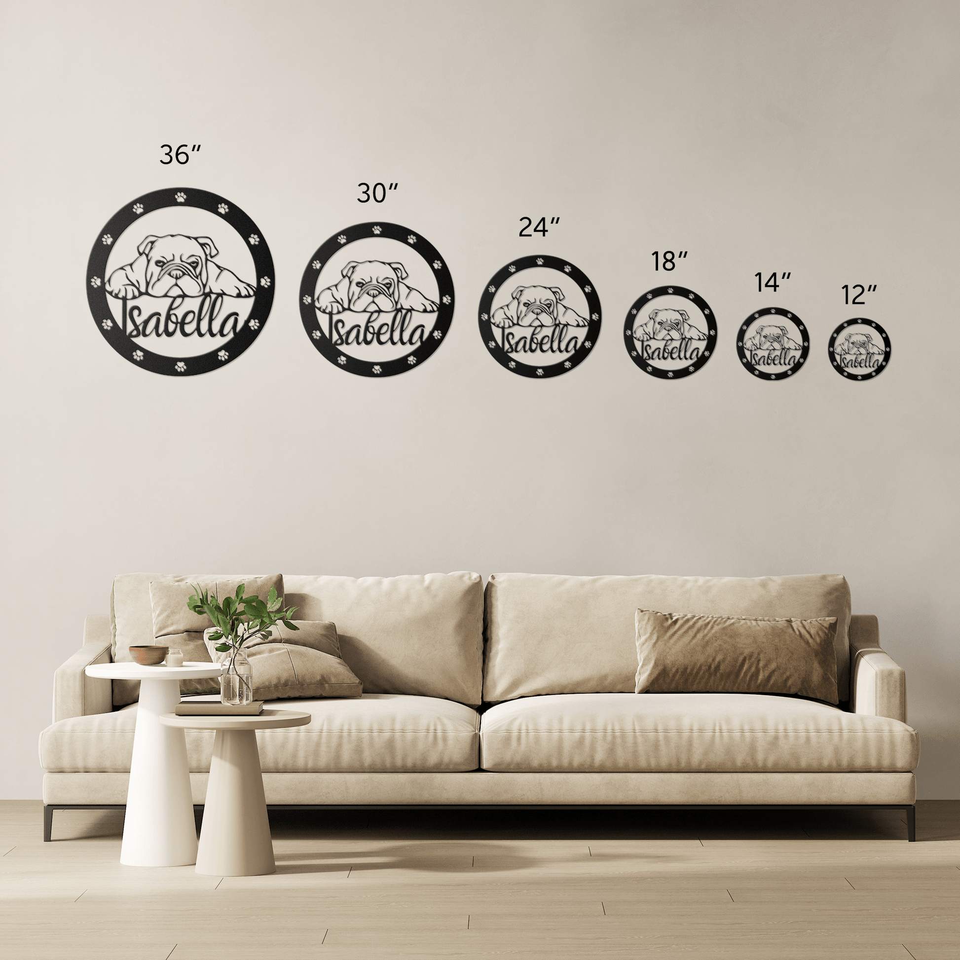 Claim Your Spot Bulldog Metal Wall Sign - BullyBellyMetal Sign