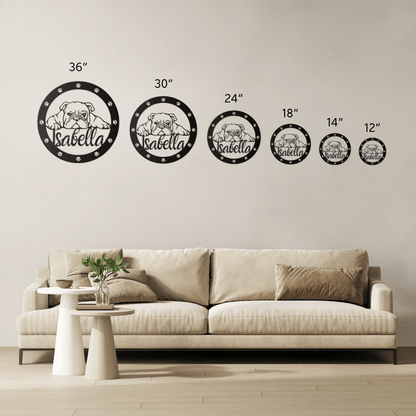 Claim Your Spot Bulldog Metal Wall Sign - BullyBellyMetal Sign