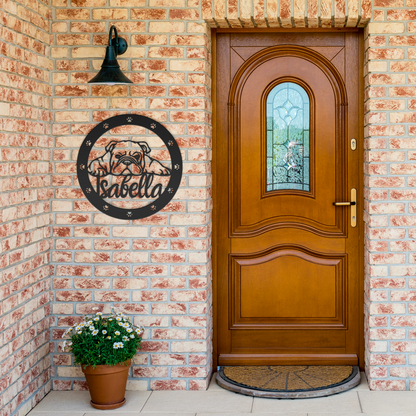 Claim Your Spot Bulldog Metal Wall Sign - BullyBellyMetal Sign