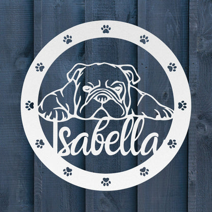 Claim Your Spot Bulldog Metal Wall Sign - BullyBellyMetal Sign