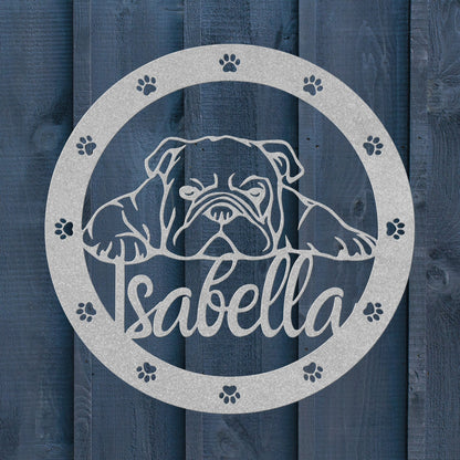 Claim Your Spot Bulldog Metal Wall Sign - BullyBellyMetal Sign