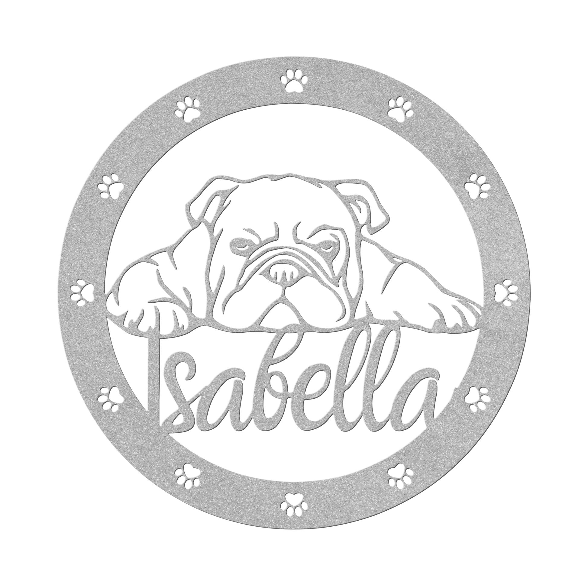 Claim Your Spot Bulldog Metal Wall Sign - BullyBellyMetal Sign