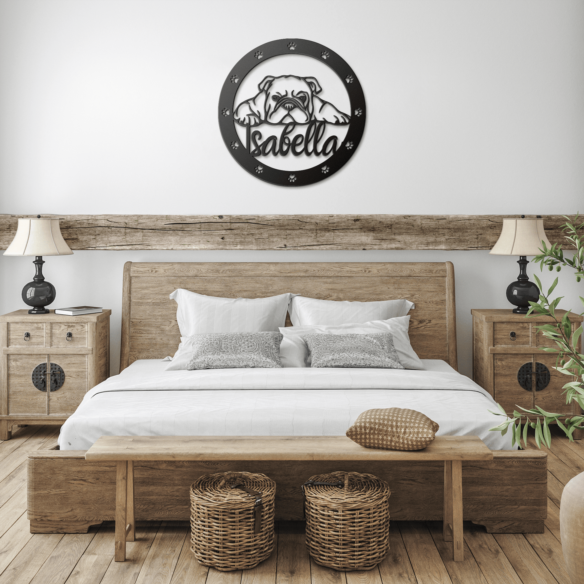 Claim Your Spot Bulldog Metal Wall Sign - BullyBellyMetal Sign