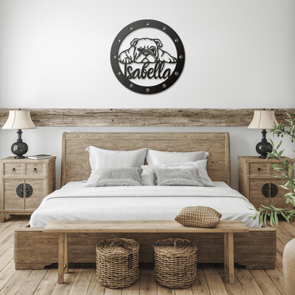Claim Your Spot Bulldog Metal Wall Sign - BullyBellyMetal Sign