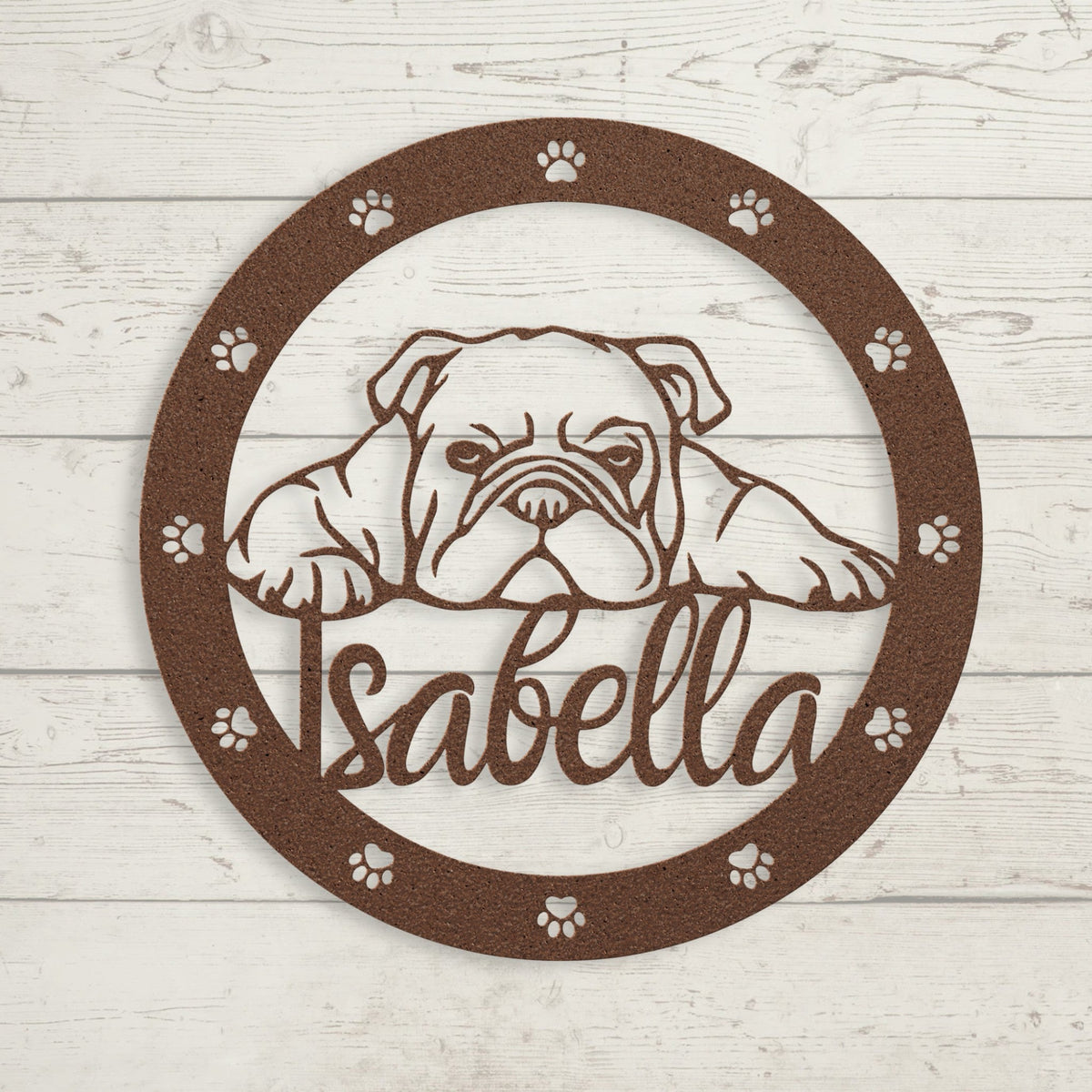 Claim Your Spot Bulldog Metal Wall Sign - BullyBellyMetal Sign