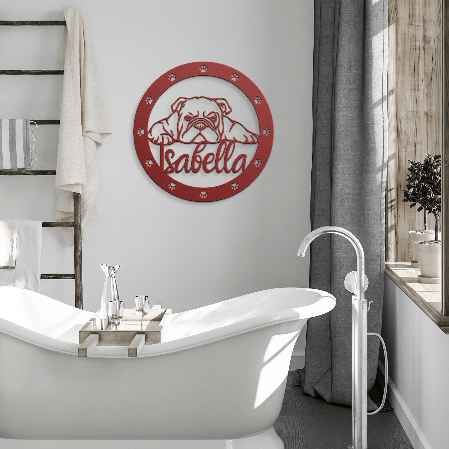Claim Your Spot Bulldog Metal Wall Sign - BullyBellyMetal Sign