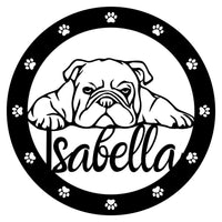 Claim Your Spot Metal Name Plate - BullyBellyEnglish Bulldog - Name