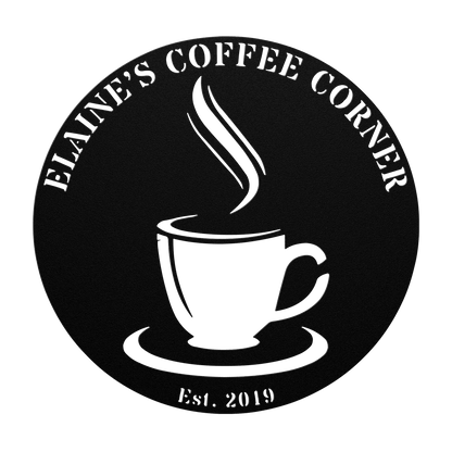 Coffee Bar Metal Sign – Custom Café Wall Art - BullyBellyMetal Sign